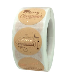 100-500Pcs Snowflake Merry Christmas Stickers Candy Bag Envelopes Sealing Label Sticker Christmas Gifts Box Decorations (ONLINE ORDER ONLY)