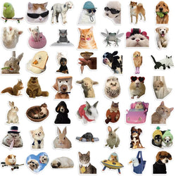 50PCS INS Animal PET Sticker Aesthetic Children's Decoration Scrapbooking Stationery DIY Hand Accounting Supplies for Kids (ONLINE ORDER ONLY)