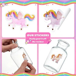 500Pcs /1 Rolls 2.5cm/1inch Cartoon Animals Horse Sticker Decoration Gift Box Sticker Label Stationery Sticker (ONLINE ORDER ONLY)