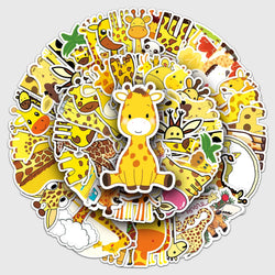 50Pcs Giraffe Cartoon Waterproof Vinyl Stickers for Skateboard Snowboard (ONLINE ORDER ONLY)