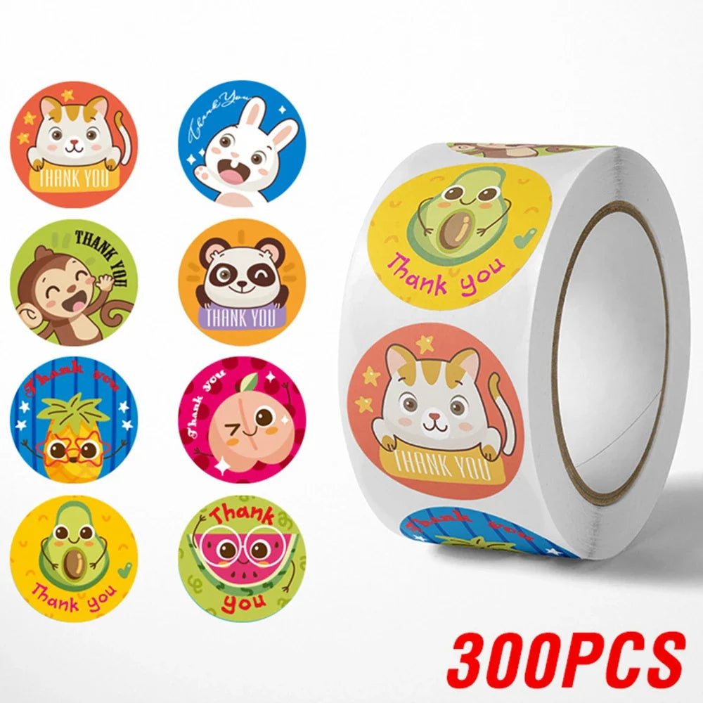 100-500pcs Cute Cartoon Animals Reward Stickers School Teacher Supplies Classic Toy Gift Sealing Decor Stationery Sticker (Online Order Only)