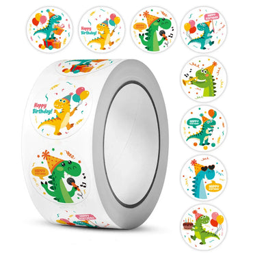 100-500pcs Round Dinosaur Stickers For Kids Teacher Reward Stickers School Supplies Animal Incentive 1inch Stationery Stickers (ONLINE ORDER ONLY)