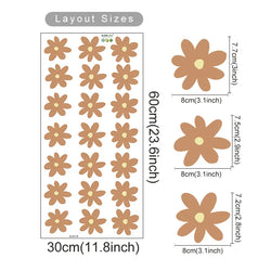Boho Green Daisy Wall Stickers Kids Room Nursery Decals (ONLINE ORDER ONLY)