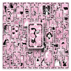 Black Pink Tarot Stickers for Phone, Laptop, Luggage, Skateboard, DIY Decals (ONLINE ORDER ONLY)