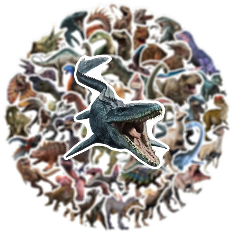 10/30/50PCS Dinosaurs Age Sticker Aesthetic PVC Children's Korean Stationery School Supplies Decoration Scrapbooking for Kids (ONLINE ORDER ONLY)