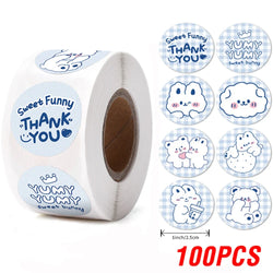 100-500pcs Round Cartoon Toys Animal stickers for kids Teacher Reward Encourage Sticker Office Stationery for Children 1inch (ONLINE ORDER ONLY)