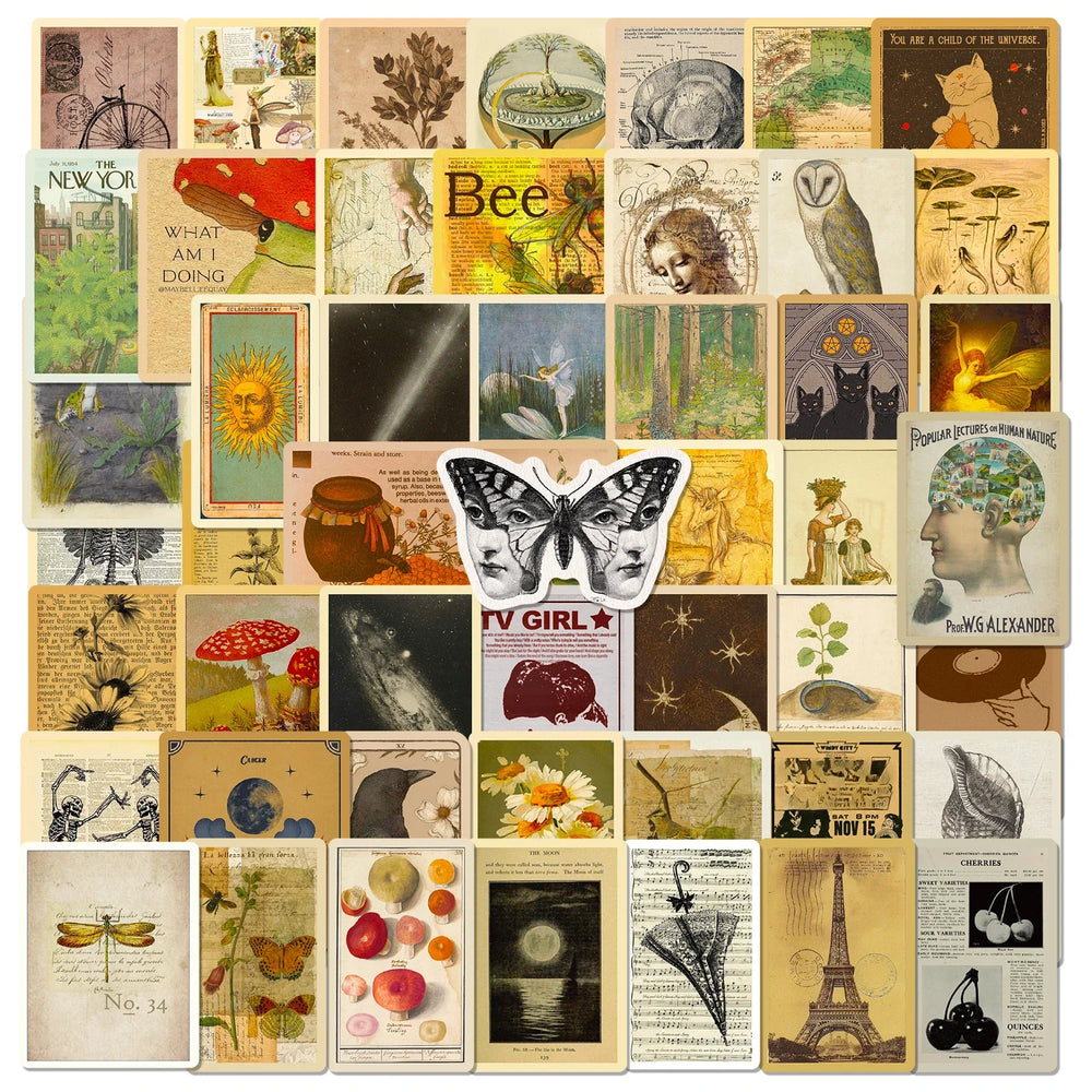 Retro Graffiti Stickers 10/25/50pcs for DIY Notebook Guitar Laptop Phone Water Bottle Luggage (ONLINE ORDER ONLY)