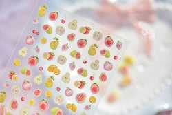 Fig Guava Pitaya Honey Peach Oranges Watermelon Strawberry Apple Pineapple Fruit Nail Art Decoration Stickers Manicure Decals (ONLINE ORDER ONLY)