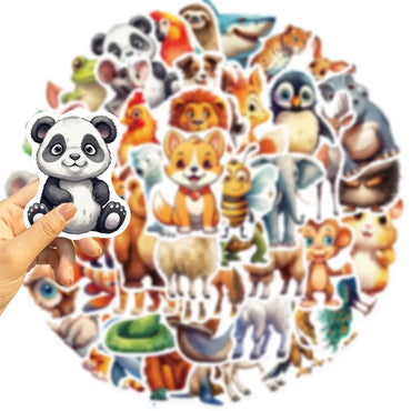 10/30/50PCS Cute Colorful Animal PVC Sticker Aesthetic DIY Decoration Scrapbooking Korean Stationery School Supplies for Kids (ONLINE ORDER ONLY)
