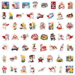 10/30/55PCS Captain-Underpants sticker Stickers Decor Luggage Laptop Phone Guitar Refrigerator Skateboard Reward Sticker Kid Toy (ONLINE ORDER ONLY)
