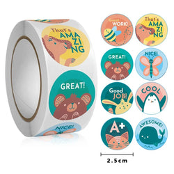 100-500pcs Cartoon Animals Cute Reward Stickers for Kids School Teacher Supplies Kids Classic Toy Gift Sealing Decor Stationery (ONLINE ORDER ONLY)
