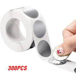 50-300pcs Silver And Gold Scratch Off Stickers Round Labels Sticker DIY Handmade For Game Scratch Sticker Labels Stationery (ONLINE ORDER ONLY)