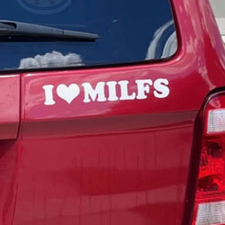 Love Milfs Car Sticker Windshield Banner Night Run JDM Sport Competition Style Waterproof Sunscreen Decorative Vinyl Decals (ONLINE ORDER ONLY)