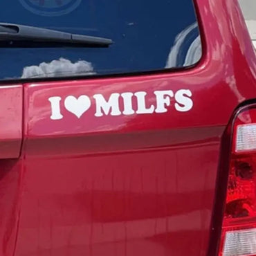 Love Milfs Car Sticker Windshield Banner Night Run JDM Sport Competition Style Waterproof Sunscreen Decorative Vinyl Decals (ONLINE ORDER ONLY)