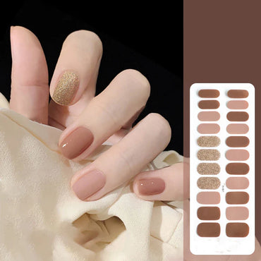 22finger Flash Sequin Nail Polish Gel Film ins Wind Waterproof Lasting Nail Sticker (ONLINE ORDER ONLY)