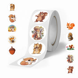 500pcs/roll Kids Stationery Stickers Birthday Party Back ground Fruits Balloon Happy Banner Refrigerator Vegetable Stickers Toys (Online Order Only)