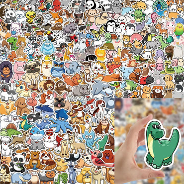 100pcs Cute Animal Stickers Waterproof Decorative Laptop Phone Luggage Notebook (Online Order Only)
