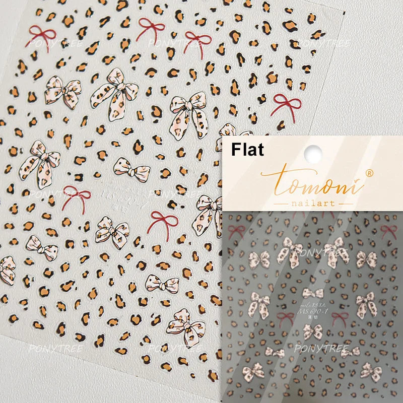 Dreamy Shiny Bowknot Ribbon Lace Delicate Tie Charming 5D Nail Art Decoration Sticker Self Adhesive Manicure Decal DIY Wholesale (ONLINE ORDER ONLY)