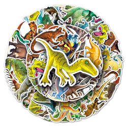 50Pcs Dinosaur Cartoon Waterproof Vinyl Stickers for Skateboard Snowboard (ONLINE ORDER ONLY)