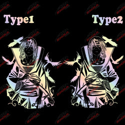 Japanese Anime Sticker For Car Stickers External Accessories Cartoon Racing Style Decorative Side Hood PVC Vinyl Decals (ONLINE ORDER ONLY)