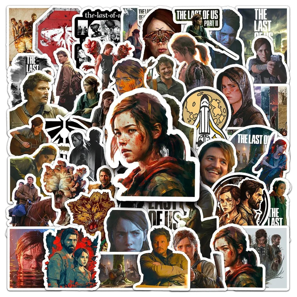 10/50pcs Hot Game the Last of Us 2 Stickers Toy Children Toy Skateboard Helmet Phone Car Tv Show Vinyl Stickers Joel Abby Decal (ONLINE ORDER ONLY)