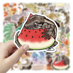 10/50Pcs Funny Animal Gecko Lizard Stickers for Skateboard Gift Box Bicycle Computer Notebook Car Decal Children's Toys (Online Order Only)