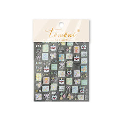 Small Animals Meeting Dog Cat Kitten Bowknot Cherry Butterfly Wreath Paw Star Hat Self Adhesive Nail Art Stickers Manicure Decal (ONLINE ORDER ONLY)