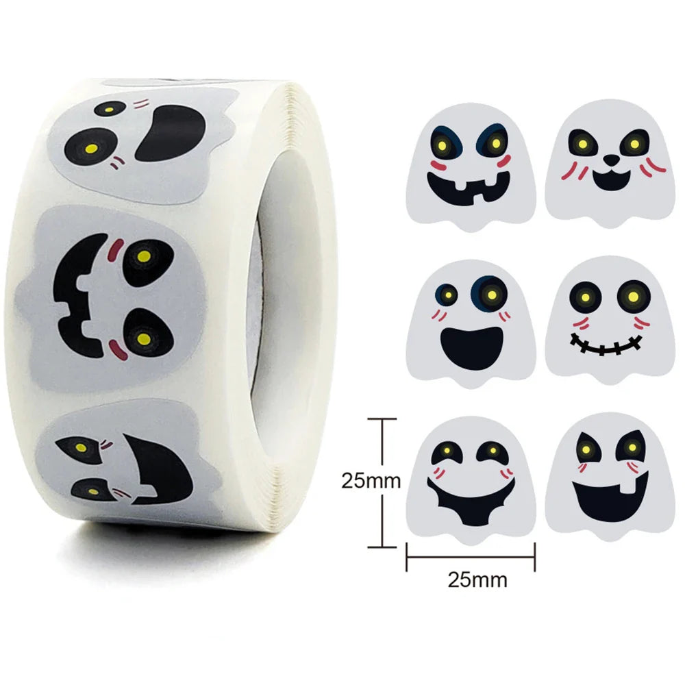 100-500pcs Halloween Sticker Sealing Label Stickers Adhesive Sticker For Gifts Handmade Envelope DIY Stationery Stickers (ONLINE ORDER ONLY)