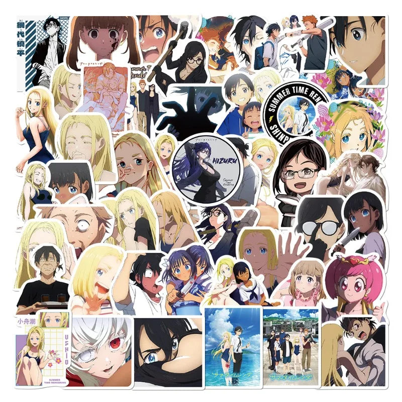 50pcs Anime Sticker Pack for Laptop, Phone, Scooter, Suitcase, Water Bottle, Stationery, Refrigerator (Online Order Only)