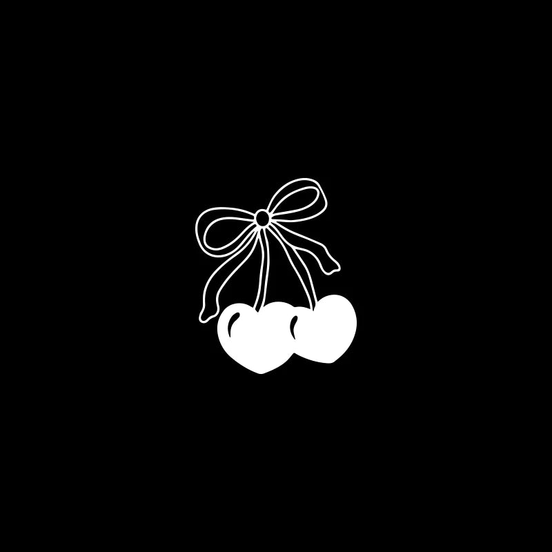Cute Girly Cherry Bow For Car Stickers Decoration Bumper laptop Sticker Rear Window Fashion Stickers Plant Sport PVC Vinyl Decal (ONLINE ORDER ONLY)