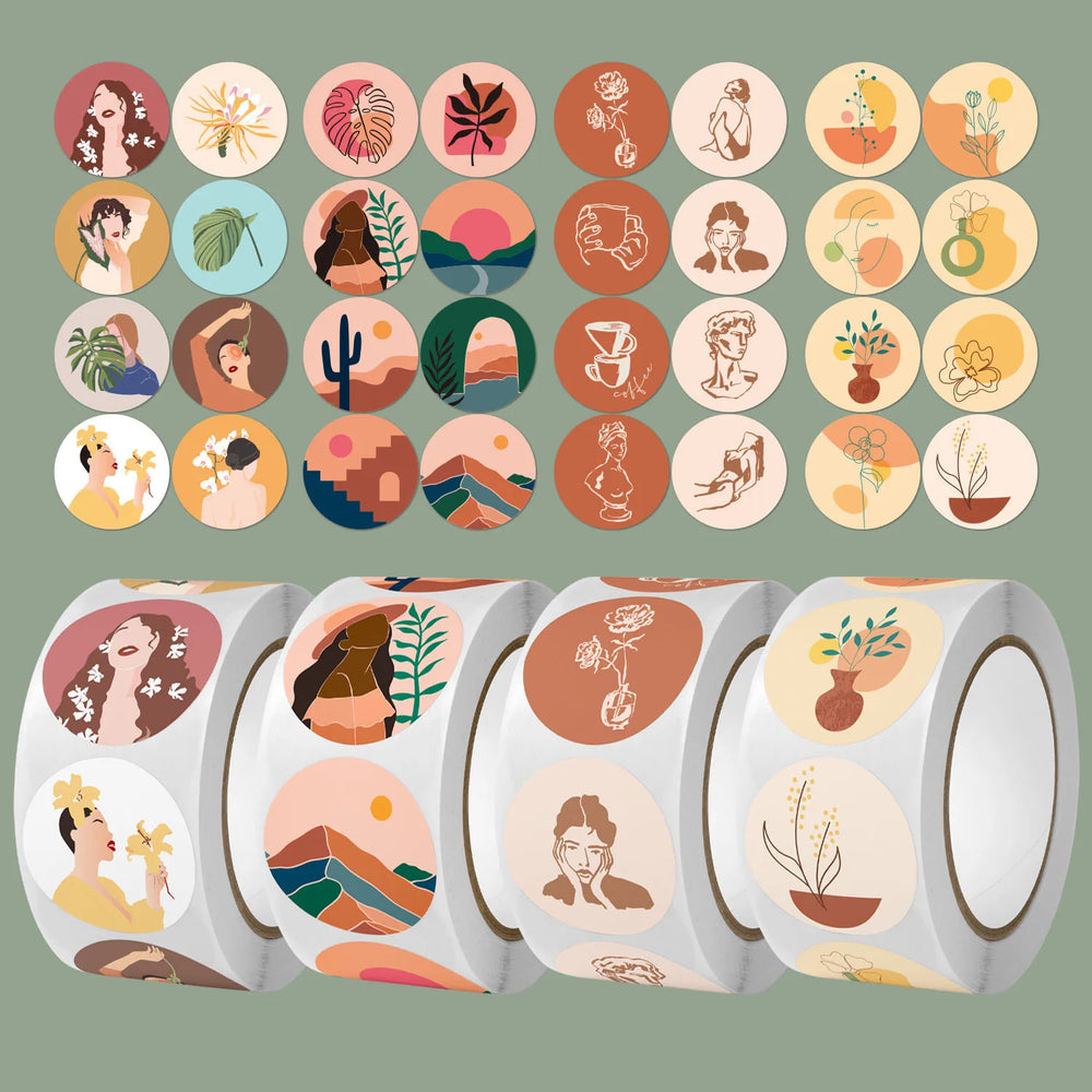 100-500pcs Cute Scrapbooking Stationery Stickers Envelope Sealing Label Personalized Small Business Gift Decor Stickers (ONLINE ORDER ONLY)