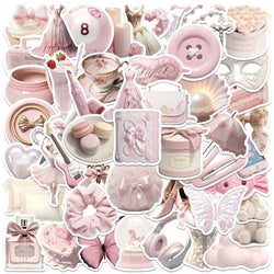 Kawaii Pink Ballet Girl Stickers for Laptop, Phone, Suitcase, Fridge, Diary - 10/30/50pcs (ONLINE ORDER ONLY)
