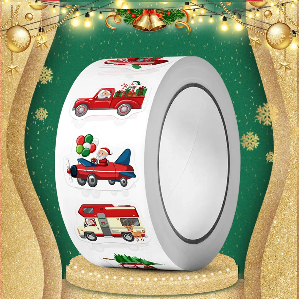 100-500pcs New Christmas Stickers Children Stickers Cute Cartoon Packaging Stickers Photocard Decor Lables for Kid Stationery (ONLINE ORDER ONLY)