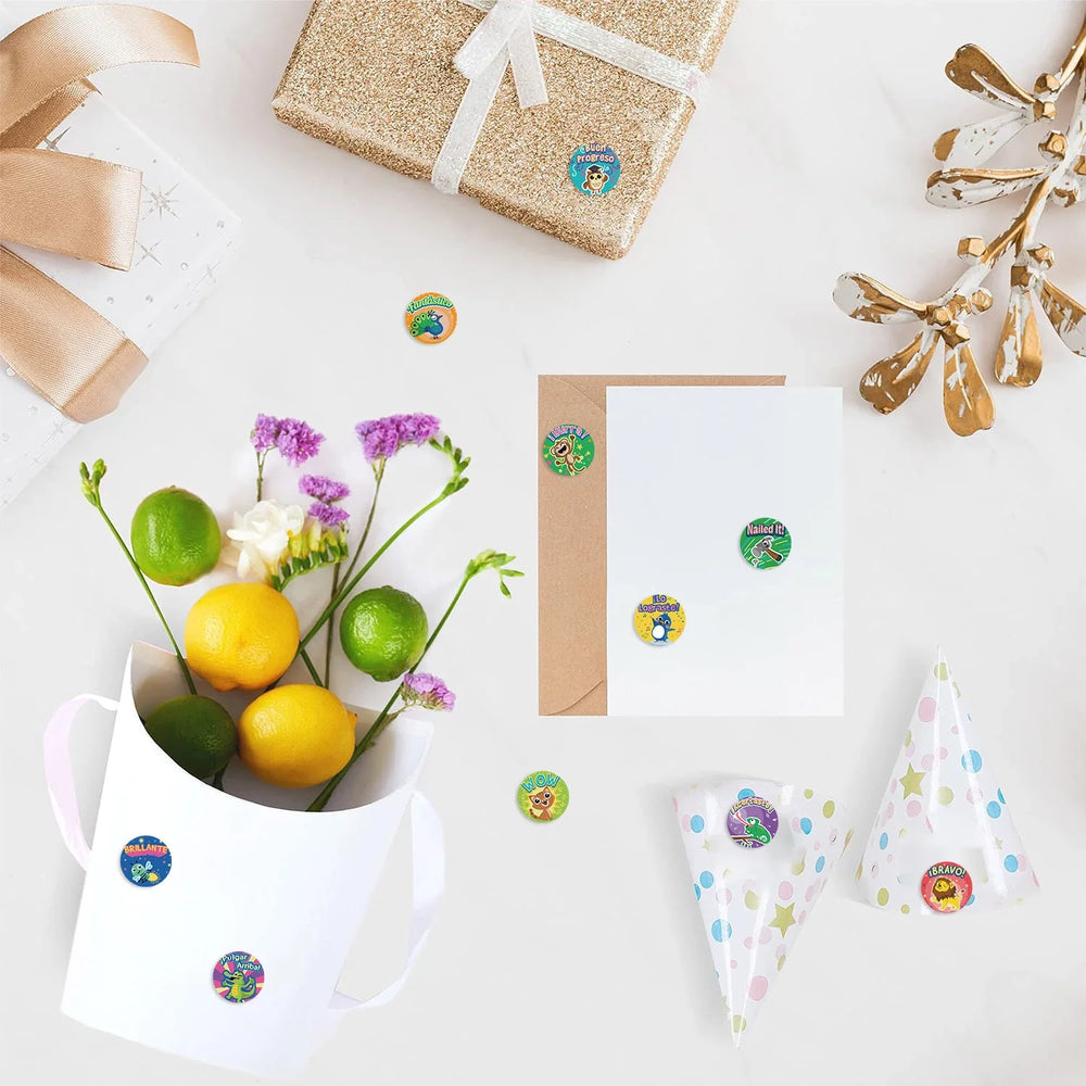 500Pcs Reward Stickers Motivational Stickers Roll for Kids for School Reward Students Teachers Cute Animals Stickers Labels (ONLINE ORDER ONLY)