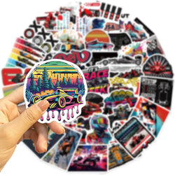 50PCS Formula One Stickers for Laptop, Luggage, Skateboard, DIY, Graffiti, Classic Toys (Online Order Only)