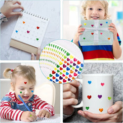 5 Pages Laser Gold Foil Self-adhesive Star Round Heart-shaped Stickers Reward Chart Decorative Children Toy Gifts Sticker Labels (ONLINE ORDER ONLY)