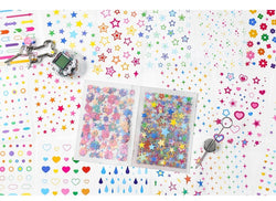 20Pages/piece Korean Ins Starlight Dot Series Decorative Stickers Phone Case Laptop DIY Idol Photocard Kawaii Journal Sticker (Online Order Only)