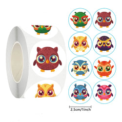 100-500pcs Owl Animal Sticker Reward Sticker Party DIY Gift Decoration Seal Label Children's Toys Office Stationery (ONLINE ORDER ONLY)