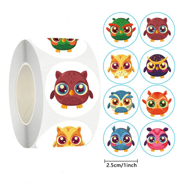 100-500pcs Owl Animal Sticker Reward Sticker Party DIY Gift Decoration Seal Label Children's Toys Office Stationery (ONLINE ORDER ONLY)