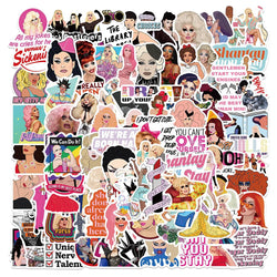 RuPaul's Drag Race Stickers: 10/30/50/100PCS Makeup TV Show Decals for Laptop, Luggage, Snowboard, Kids (ONLINE ORDER ONLY)