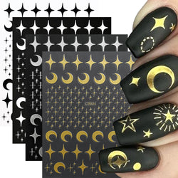 4pcs Elegant Metallic Butterfly Nail Art Stickers Holographic Silvery Chrome Effect Butterfly Sliders for Nails Manicure Decors* (ONLINE ORDER ONLY)