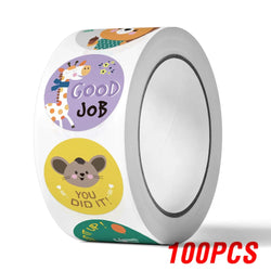 100-500pcs Animals Stickers Reward Stickers for Kids School Reward Students Teachers Cute Decoration Gift Box Sticker Label (ONLINE ORDER ONLY)