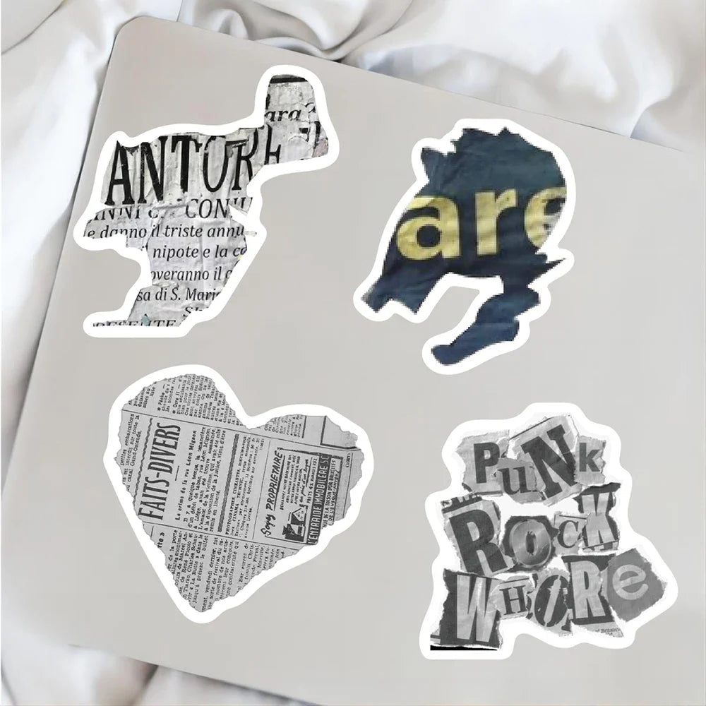 10/30/52PCS Vintage Fragment Graffiti Stickers Retro Decals DIY Phone Stationary Notebook Suitcase Guitar Bike Kids Sticker Toys (ONLINE ORDER ONLY)