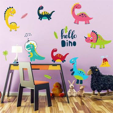 Children'S Room Dream Dinosaur Wall Stickers Colorful Pvc Dinosaur Wall Stickers Home Decor DecoracióN Hogar Wall Decororation (ONLINE ORDER ONLY)