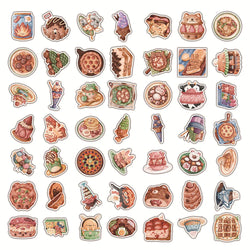 10/30/50/100pcs Funny Cute Animal Food Sticker Packs (ONLINE ORDER ONLY)