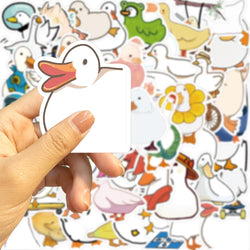 10/30/50PCS Funny Cartoon Cute Duck Stickers Animal DIY Skateboard Laptop Motorcycle Notebook Bike Graffiti Decals Kid Toys Gift (Online Order Only)