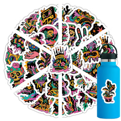 Horror Illustration Nordic Style Sticker PVC Waterproof Skateboard Notebook Graffiti Toy (Online Order Only)