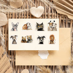 50PCS Cute Plush Animal Graffiti Stickers DIY Phone Guitar Laptop Notebook Suitcase Cup Waterproof Sticker Kids Toy (ONLINE ORDER ONLY)