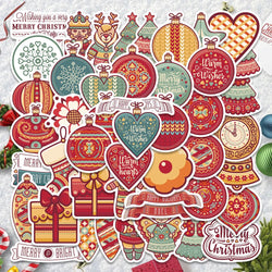 48PCS Christmas Cartoon Stickers for Kids - Skateboard, Cars, Guitar, Helmet, Luggage, Laptop, Graffiti (Online Order Only)