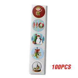 100-500pcs Christmas Sticker Cartoon Christmas Tree Santa Claus Paper Label Merry Christmas Cute Stickers Stationery Stickers (ONLINE ORDER ONLY)